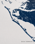 Anna Maria Island canvas map — rich terrain detail