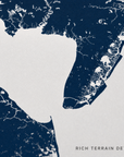 Cape May canvas map — rich terrain detail