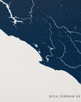 Central California Coast canvas map — rich terrain detail