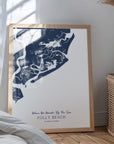 Custom Coastal Map In Navy