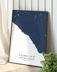 Custom Coastal Map In Navy