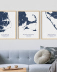 Custom Coastal Map In Navy