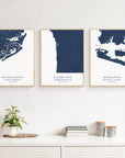 Custom Coastal Map In Navy