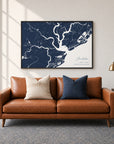 Custom Coastal Map Horizontal