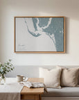 Custom Coastal Map Horizontal