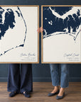 Custom Coastal Map Vertical