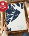 Custom Coastal Map Vertical
