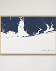 Alabama Gulf Coast Coastal Map — Canvas Horizontal