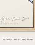 Anna Maria Island canvas map — location and coordinates customization
