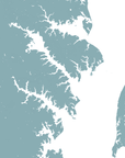 Annapolis Coastal Map — Fine Art Print Vertical, soft-blue, No Frame, 8x10