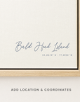 Bald Head Island canvas map — location and coordinates customization