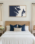 Annapolis matte map art in bedroom setting