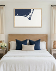 Bald Head Island matte map art in bedroom setting