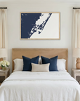 Chincoteague Island matte map art in bedroom setting