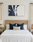 Cocoa Beach canvas map art in bedroom setting