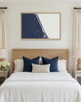 Daytona Beach matte map art in bedroom setting