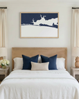 Destin matte map art in bedroom setting