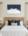 Emerald Coast matte map art in bedroom setting