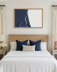 First Coast / Northeast Florida matte map art in bedroom setting