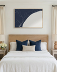 Grand Strand canvas map art in bedroom setting