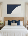 Myrtle Beach canvas map art in bedroom setting