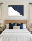Newport Beach matte map art in bedroom setting