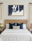 Newport matte map art in bedroom setting