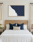 Sonoma Coast matte map art in bedroom setting