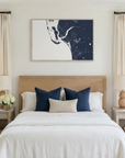 Southwest Florida canvas map art in bedroom setting