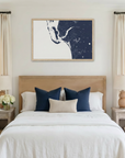 Southwest Florida matte map art in bedroom setting