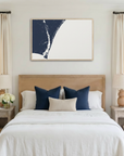 Wilmington canvas map art in bedroom setting