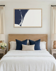 Wilmington matte map art in bedroom setting