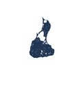 Block Island Coastal Map — Fine Art Print Vertical, navy, No Frame, 8x10