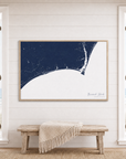 Brunswick Islands canvas map — window-scene interior
