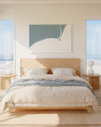 Brunswick Islands soft blue horizontal wrapped canvas map in the ratio 3:2 hand mockup