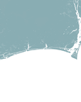 Brunswick Islands Coastal Map — Fine Art Print Horizontal, soft-blue, No Frame, 10x8