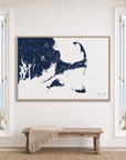 Cape Cod canvas map — window-scene interior