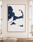 Cape Cod canvas map — window-scene interior