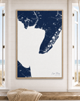 Cape May canvas map — window-scene interior