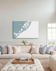Atlantic City canvas map art in cathedral setting