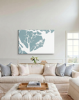 Beaufort / Sea Islands canvas map art in cathedral setting