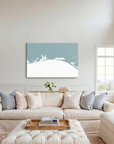 Emerald Coast canvas map art in cathedral setting