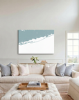 Fire Island canvas map art in cathedral setting