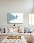 Gloucester canvas map art in cathedral setting