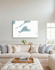 Martha's Vineyard canvas map art in cathedral setting
