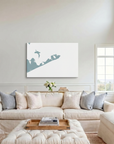 Montauk canvas map art in cathedral setting