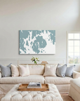 Mount Desert canvas map art in cathedral setting
