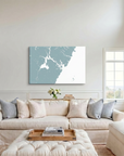 Portsmouth canvas map art in cathedral setting