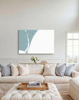 Wilmington canvas map art in cathedral setting
