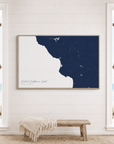 Central California Coast canvas map — window-scene interior